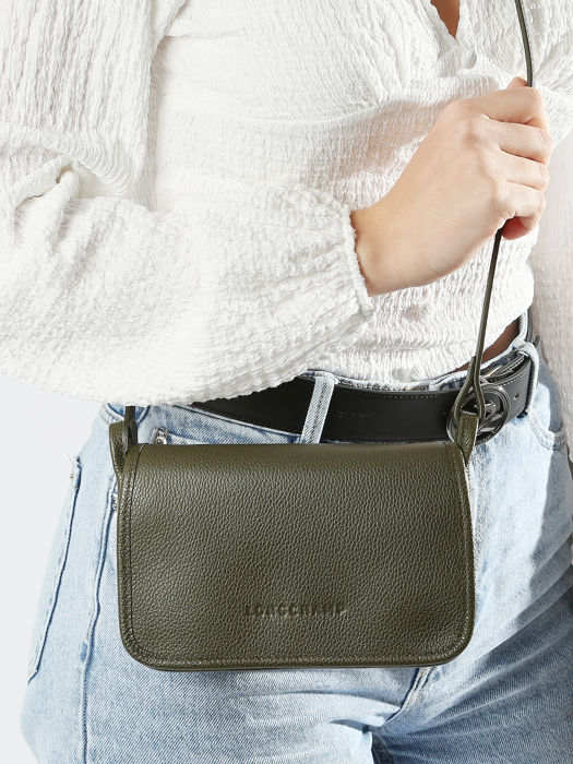 Longchamp Le foulonné Clutch Groen